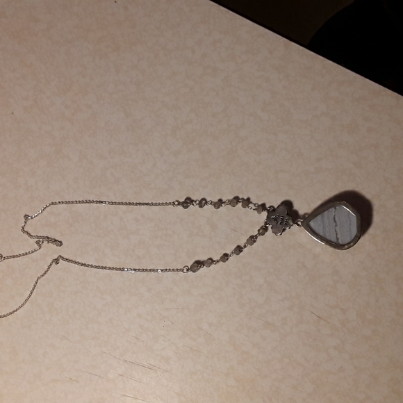 Genuine Barse Sterling Silver Blue Lace Agate Necklace 18" - Picture 4 of 5